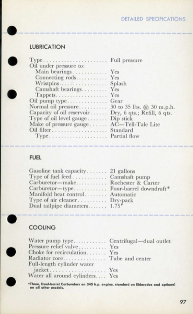 1959 Cadillac Salesmans Data Book Page 46